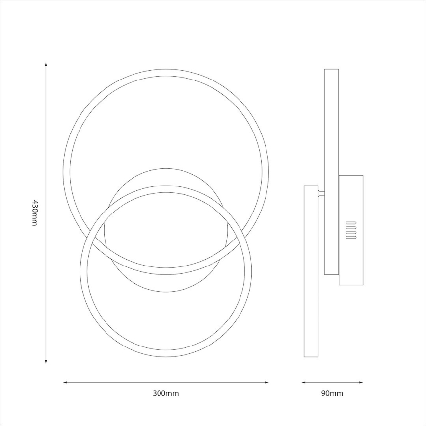 LED-plafondlamp TITANO LED/12W/230V zwart