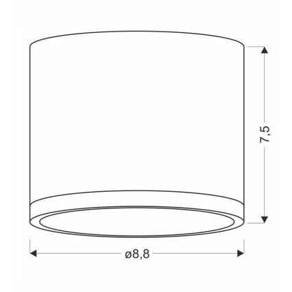 LED Plafondlamp TUBA LED/9W/230V