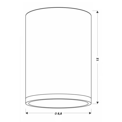 LED Plafondlamp TUBA LED/9W/230V