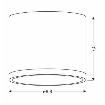 LED Plafondlamp TUBA LED/9W/230V