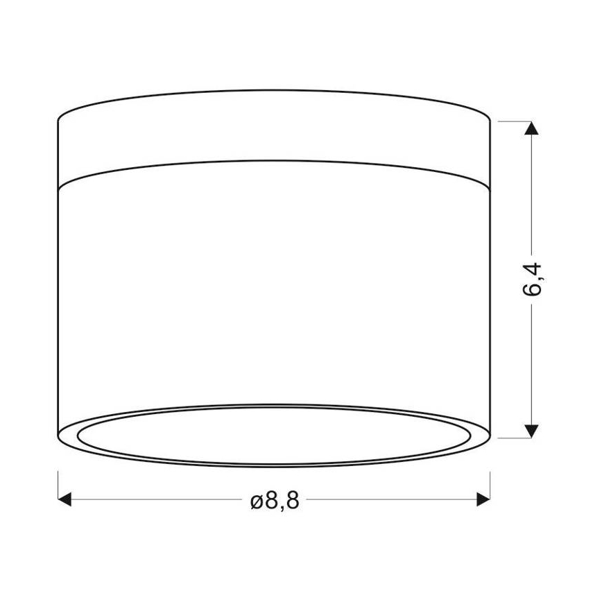 LED Plafondlamp TUBA LED/9W/230V wit/beige