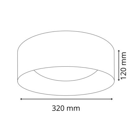 LED Plafondlamp TULUZA LED/18W/230V diameter 32 cm bruin