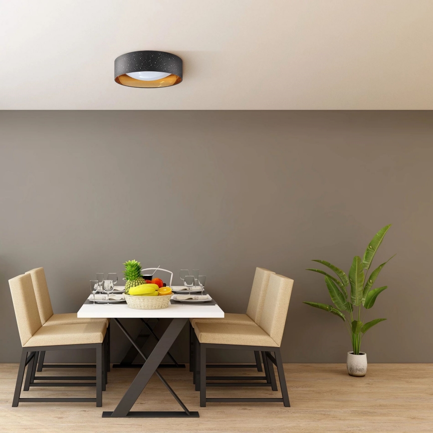 LED Plafondlamp TULUZA LED/18W/230V diameter 32 cm zwart
