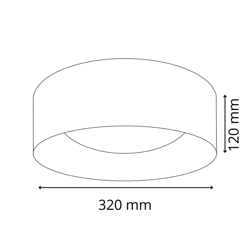 LED Plafondlamp TULUZA LED/18W/230V diameter 32 cm zwart