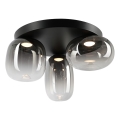 LED Plafondlamp VASO LED/12W/230V diameter 42 cm zwart/gerookt