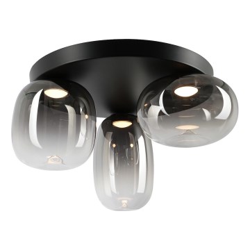 LED Plafondlamp VASO LED/12W/230V diameter 42 cm zwart/gerookt
