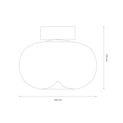 LED Plafondlamp VASO LED/4W/230V diameter 18 cm gerookt