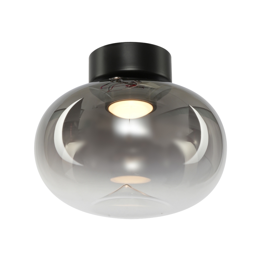 LED Plafondlamp VASO LED/4W/230V diameter 18 cm zwart/gerookt