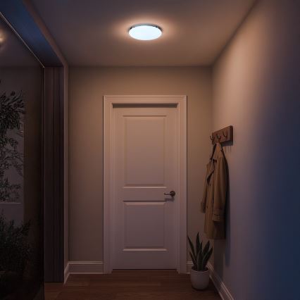 LED plafondlamp voor badkamer MAYA LED/15W/230V Ø 33 cm IP44 glanzend chroom