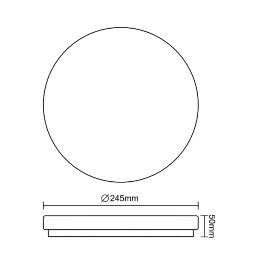LED plafondlamp voor badkamer OPAL LED/12W/230V Ø 24,5 cm IP44 wit