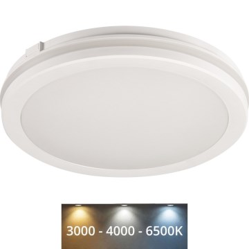 LED Plafondlamp voor buiten BENO ECO LED/12W/230V 3000/4000/6500K diameter 20 cm IP65 wit