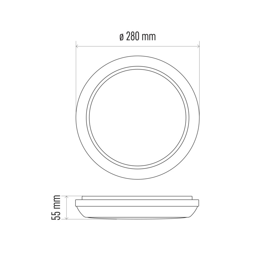 LED Plafondlamp voor buiten DORI LED/24W/230V IP54 rond