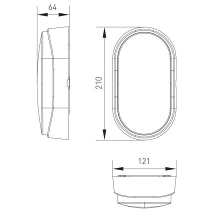 LED Plafondlamp voor buiten LED/12W/230V 3000/4000/6500K IP65 wit