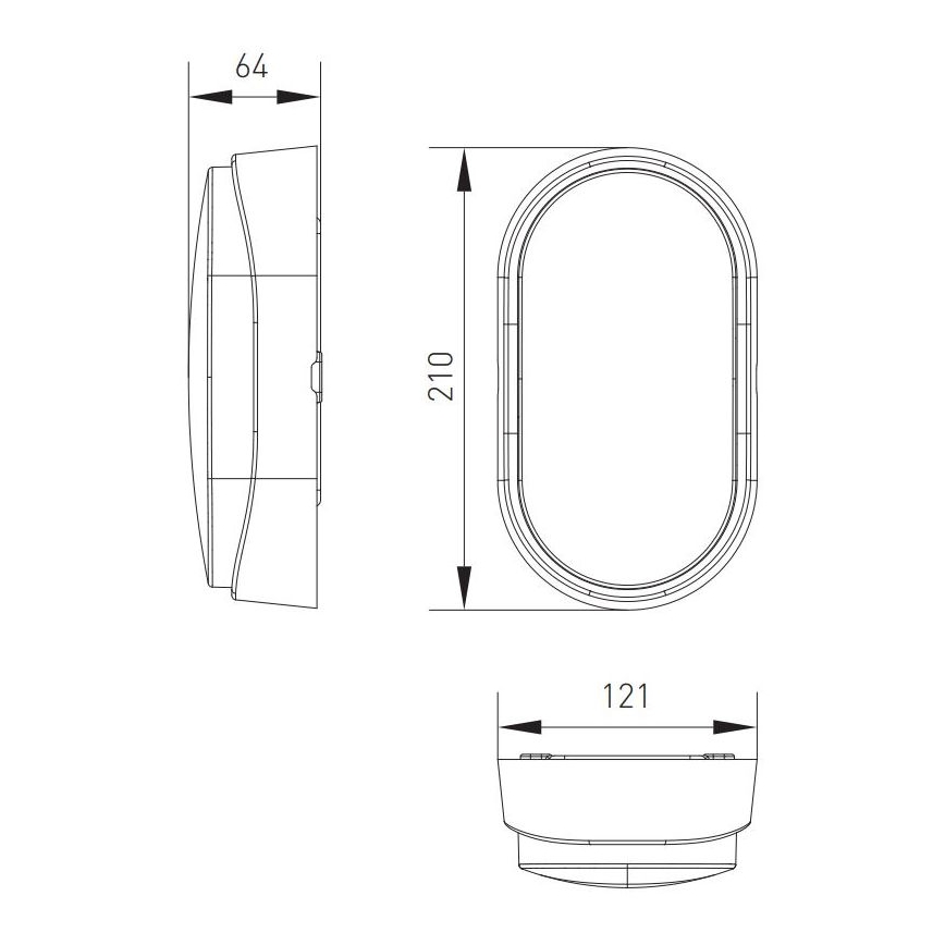 LED Plafondlamp voor buiten LED/12W/230V 3000/4000/6500K IP65 wit