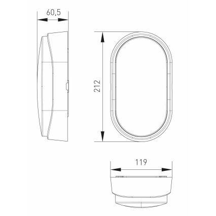 LED Plafondlamp voor buiten LED/14W/230V IP54 zwart