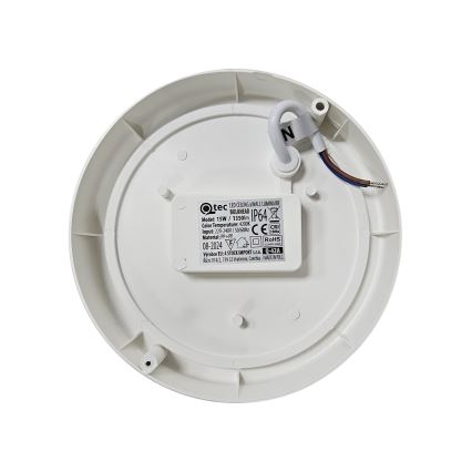 LED Plafondlamp voor buiten LED/15W/230V 4200K diameter 15,5 cm IP64 wit