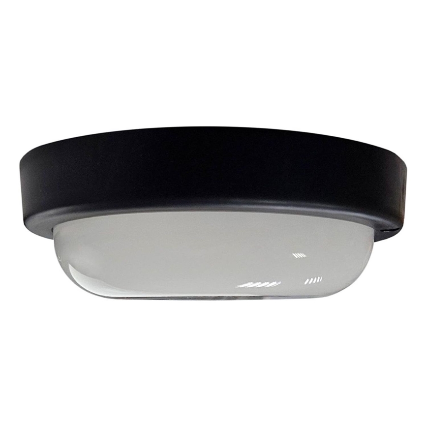 LED Plafondlamp voor buiten LED/15W/230V 4200K diameter 15,5 cm IP64 zwart