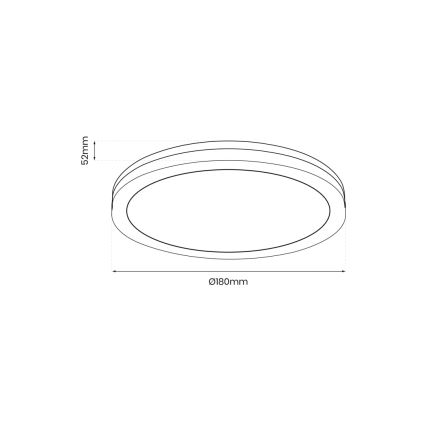 LED Plafondlamp voor buiten MARLON LED/12W/230V 4000K IP54 zwart