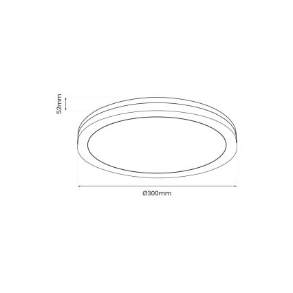 LED Plafondlamp voor buiten MARLON LED/36W/230V 4000K IP54 zwart