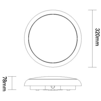 LED Dimbaar buitenshuis plafond lamp STROPY LED/12/15/18/22W/230V 3000/4000/6000K IP65 zwart