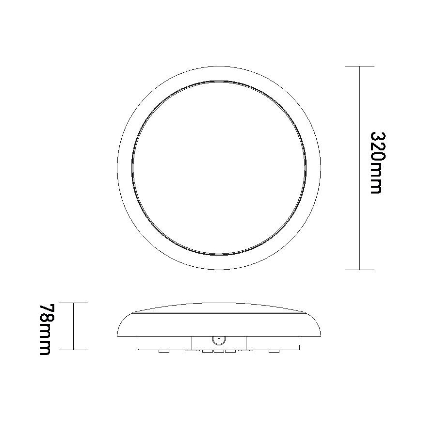 LED Dimbaar buitenshuis plafond lamp STROPY LED/12/15/18/22W/230V 3000/4000/6000K IP65 zwart