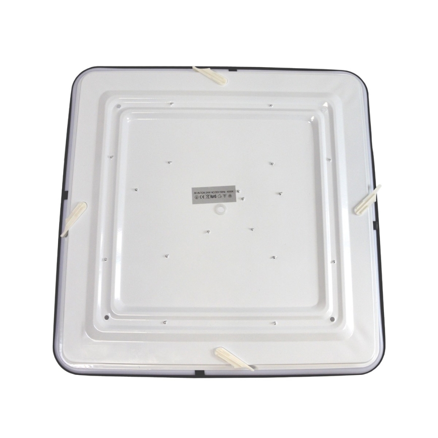 LED Plafondlamp WILTON LED/24W/230V 37,5x37,5 cm zwart