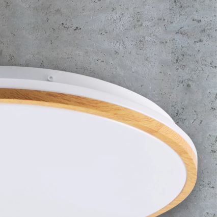 LED Plafondlamp WOODY LED/15W/230V d. 28 cm