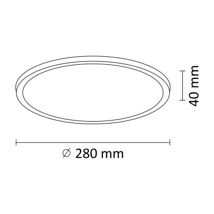 LED Plafondlamp WOODY LED/15W/230V d. 28 cm