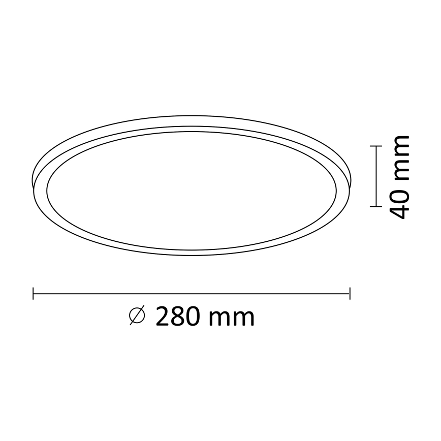 LED Plafondlamp WOODY LED/15W/230V d. 28 cm