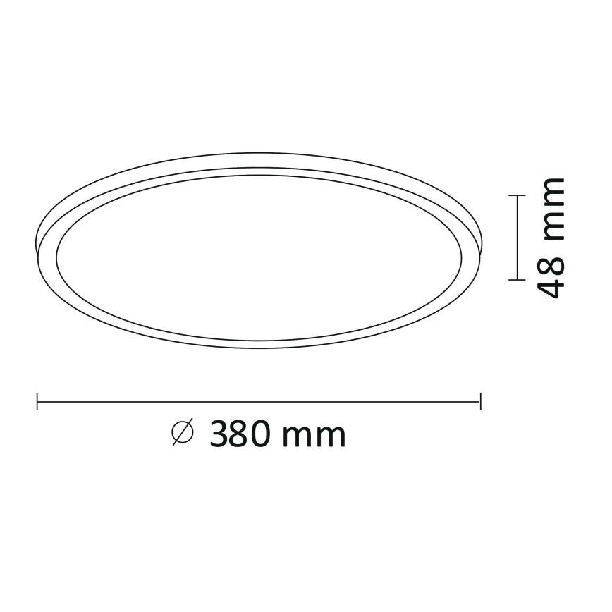 LED Plafondlamp WOODY LED/24W/230V d. 38 cm
