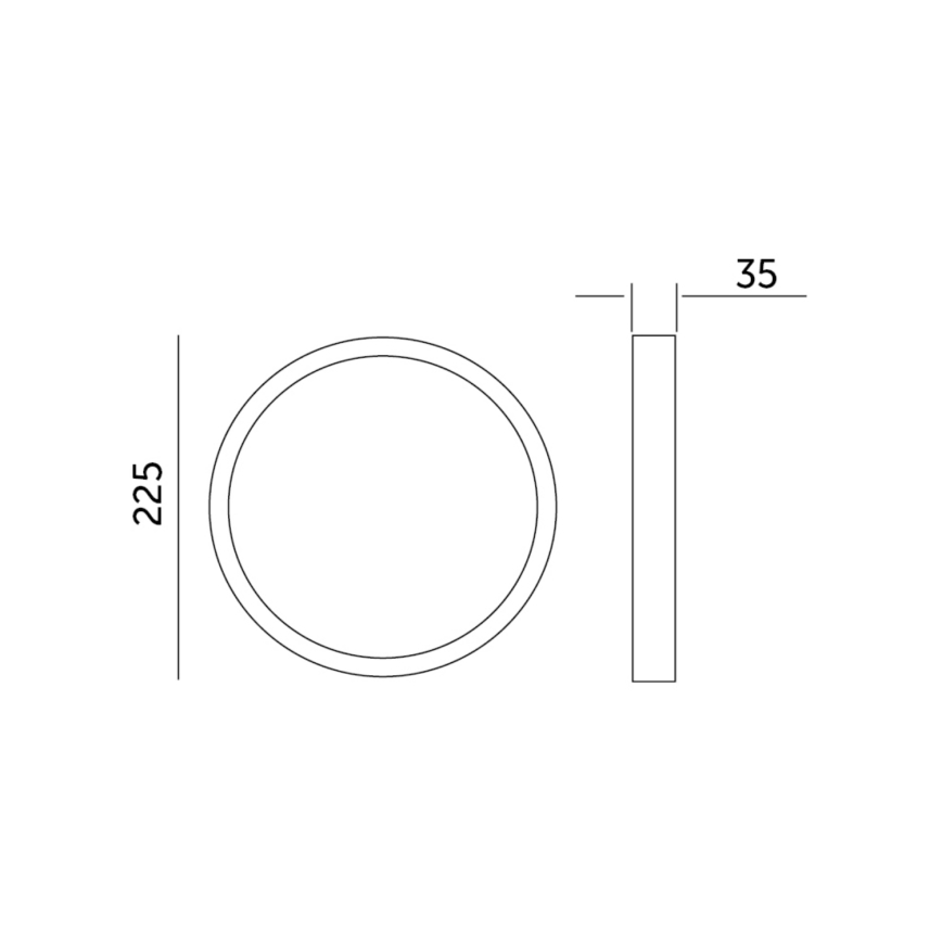 LED -plafondlicht SIGARO CIRKEL LED/18W/230V 4000K IP40
