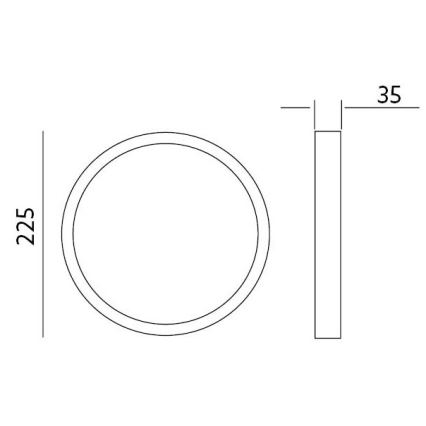 LED -plafondlicht SIGARO CIRKEL LED/24W/230V 4000K IP40