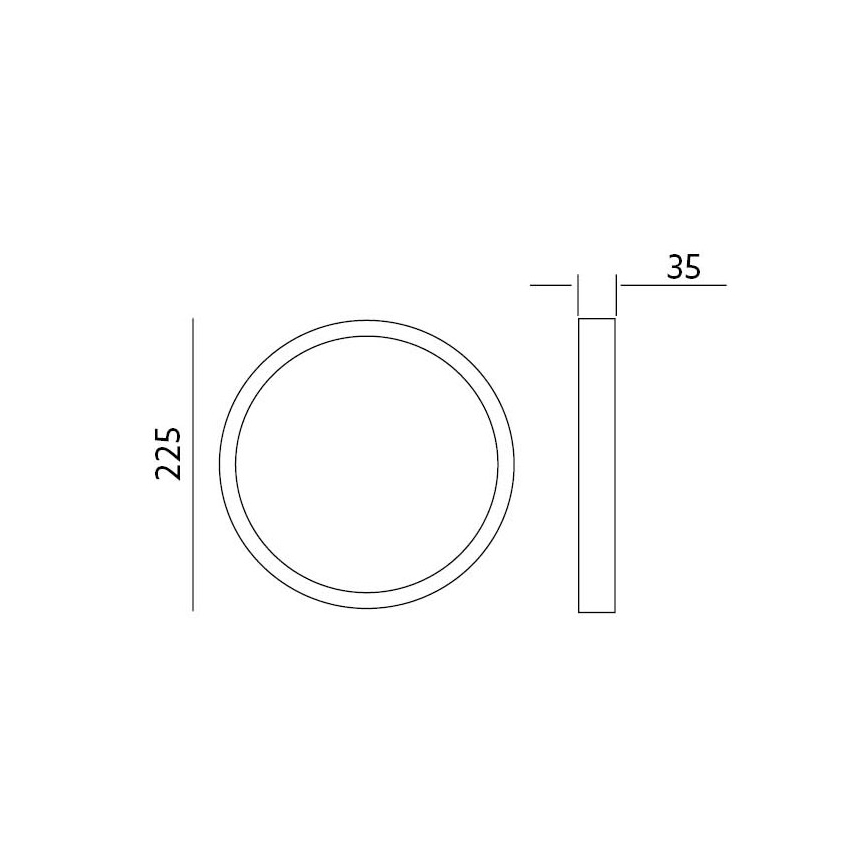 LED -plafondlicht SIGARO CIRKEL LED/24W/230V 4000K IP40