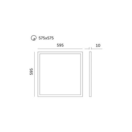 LED Inbouwpaneel BALIS LED/40W/230V 4000K 59,5x59,5 cm