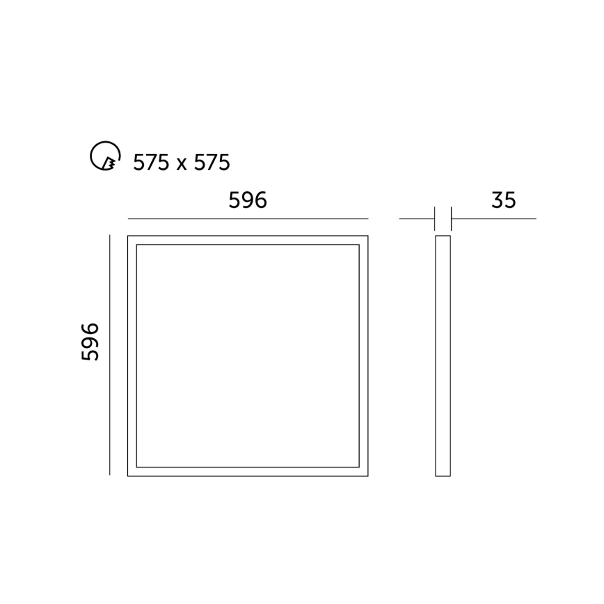 LED-Plafondpaneel LED/40W/230V 4000K 60x60 cm