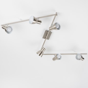 LED-plafondspot 6x E14/5W/230V mat chroom