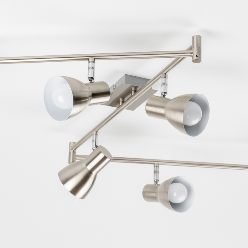 LED-plafondspot 6x E14/5W/230V mat chroom