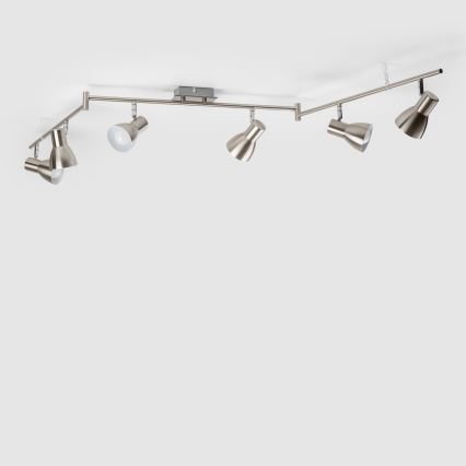 LED-plafondspot 6x E14/5W/230V mat chroom