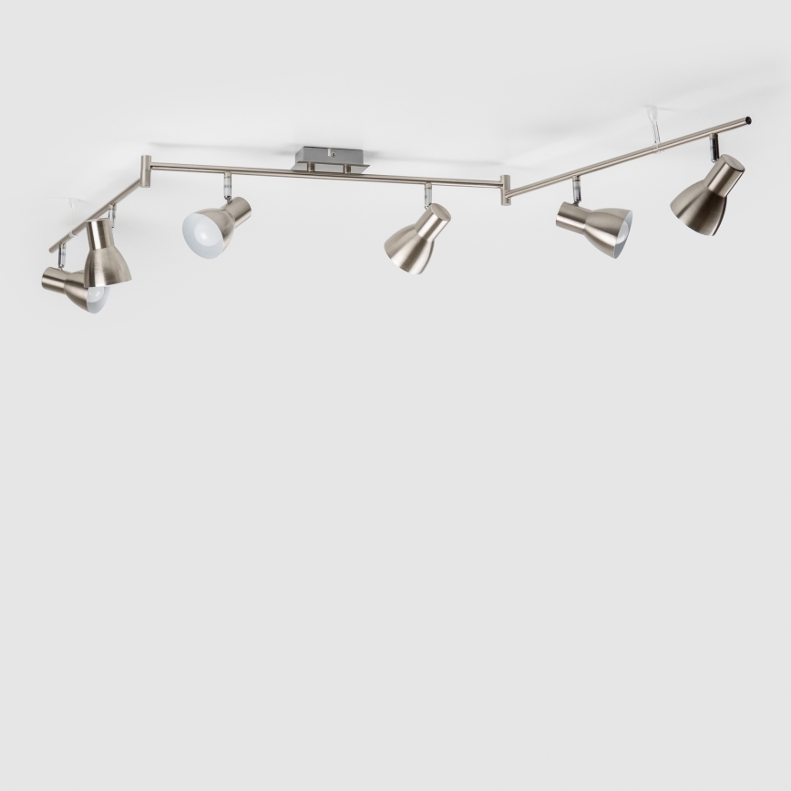 LED-plafondspot 6x E14/5W/230V mat chroom