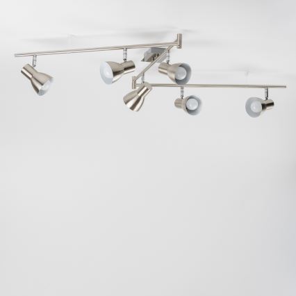 LED-plafondspot 6x E14/5W/230V mat chroom