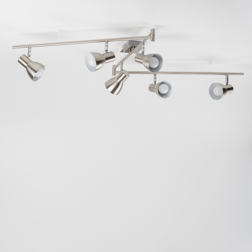 LED-plafondspot 6x E14/5W/230V mat chroom