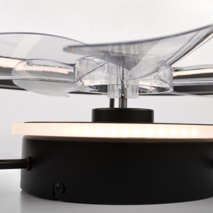 LED Dimbaar plafondlamp met ventilator FARGO LED/37W/230V zwart + afstandsbediening