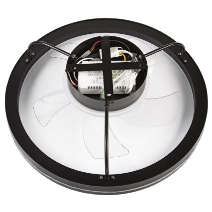 LED Dimbaar plafondlamp met ventilator FARGO LED/37W/230V zwart + afstandsbediening