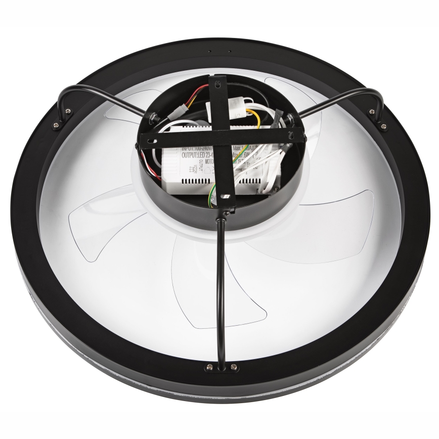 LED Dimbaar plafondlamp met ventilator FARGO LED/37W/230V zwart + afstandsbediening