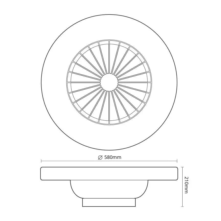 LED Dimbaar plafondlamp met ventilator OPAL LED/72W/230V 3000-6500 + afstandsbediening