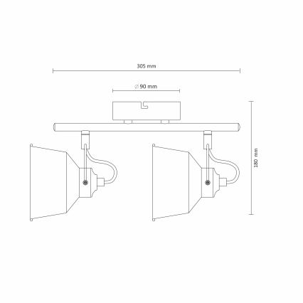 LED Plafonnière 2xE14/8W/230V