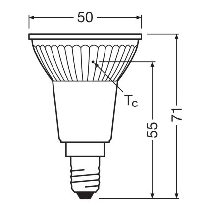 LED reflectorlamp PAR16 E14/4,5W/230V 2700K 36° - Ledvance
