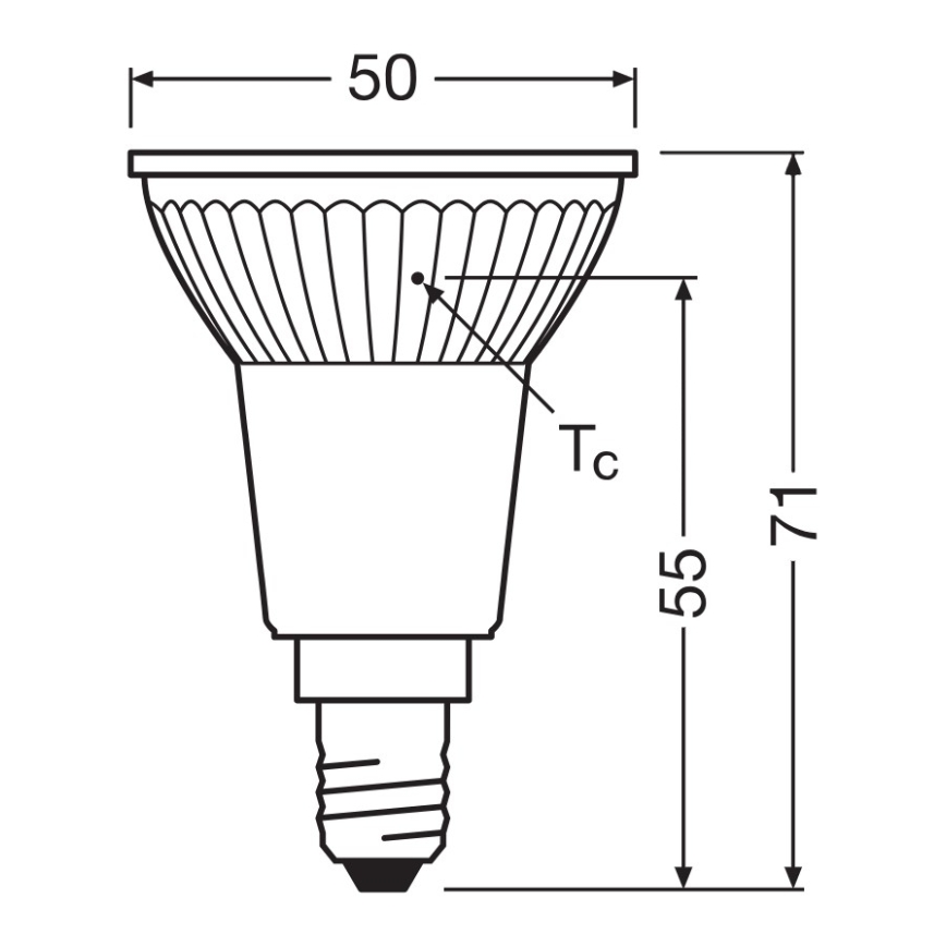 LED reflectorlamp PAR16 E14/4,5W/230V 2700K 36° - Ledvance