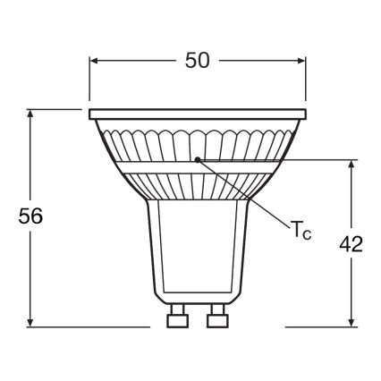LED reflectorlamp PAR16 GU10/4,3W/230V 4000K 120° - Ledvance