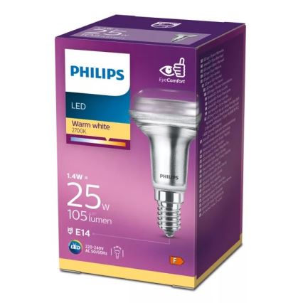 LED-reflectorlamp Philips R50 E14/1,4W/230V 2700K